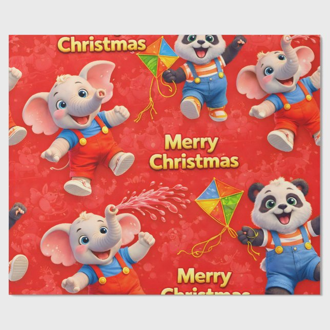 Danny and Dave Merry Christmas festive wrapping Geschenkpapier (Flach)