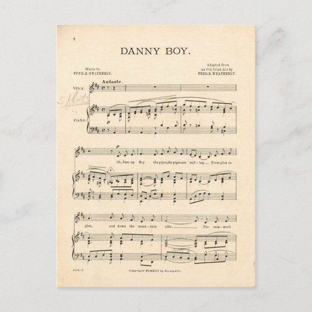Danny Boy 1 Postkarte (Vorderseite)