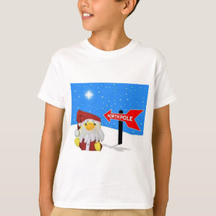 Danny Duck als Weihnachtsmann zum Nordpol T-Shirt