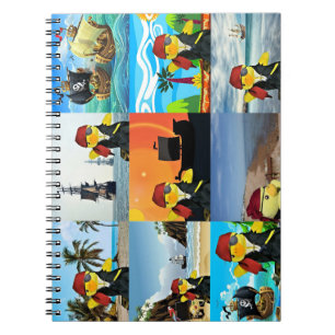 Danny Duck der Pirat Collage Notizbuch Notizblock