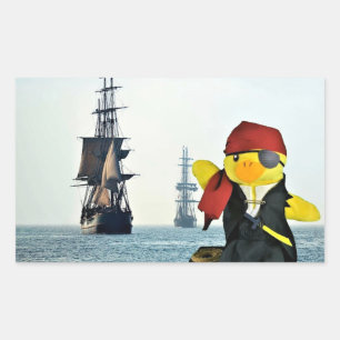 Danny Duck der Pirat Rechteckiger Aufkleber