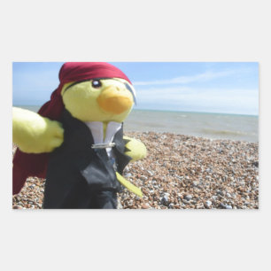 Danny Duck der Pirat Rechteckiger Aufkleber