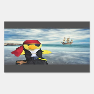 Danny Duck der Pirat Rechteckiger Aufkleber