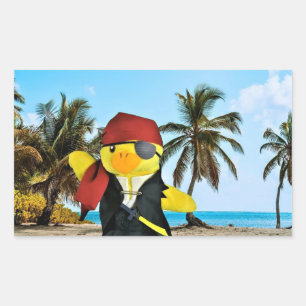 Danny Duck der Pirat Rechteckiger Aufkleber