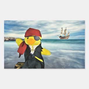 Danny Duck der Pirat Rechteckiger Aufkleber