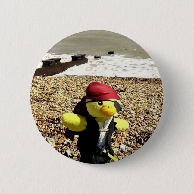 Danny Duck der Piratenknopf Button (Vorderseite)