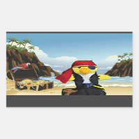 Danny Duck, der rechteckige Aufkleber für Piraten