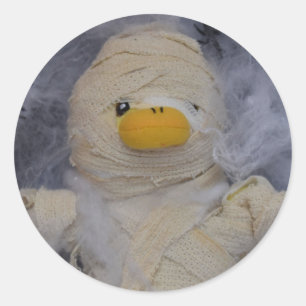 Danny Duck, die Mummy Runder Aufkleber