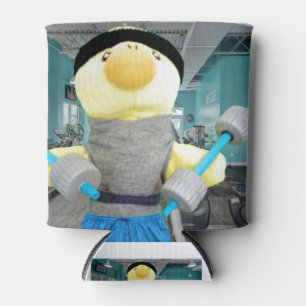 Danny Duck im Fitnessstudio Dosenkühler