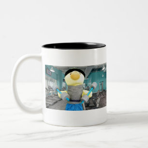 Danny Duck im Gym Zweifarbige Tasse
