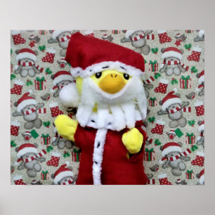 Danny Duck Santa Christmas Poster