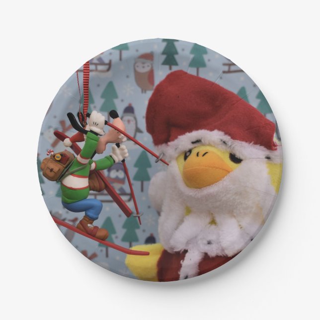 Danny Duck Santa. Pappteller (Vorderseite)