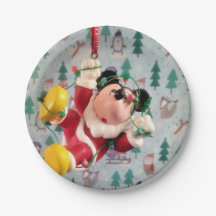 Danny Duck Weihnachtsmann.   Pappteller