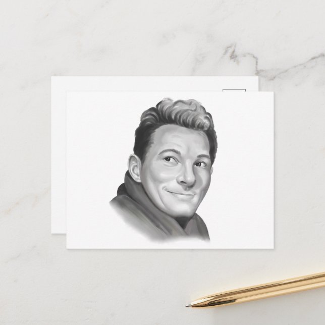 Danny Kaye Postkarte (Vorderseite/Rückseite Beispiel)