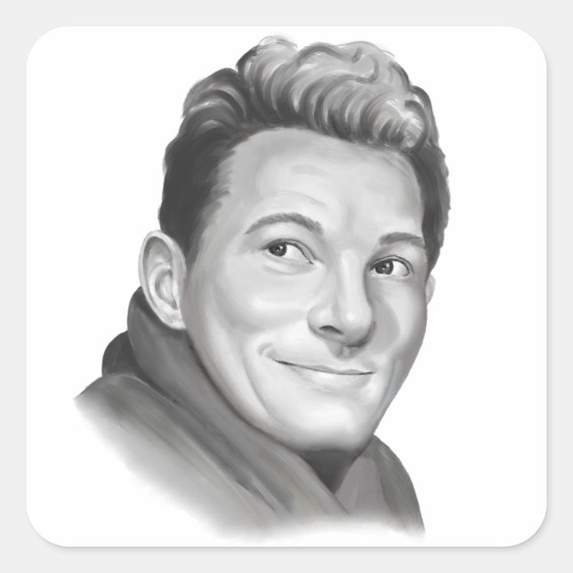 Danny Kaye Quadratischer Aufkleber (Vorderseite)