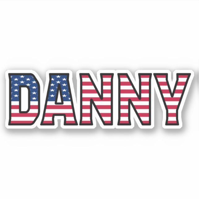 Danny Name Vorname USA Sticker Stickerset (Vorderseite)