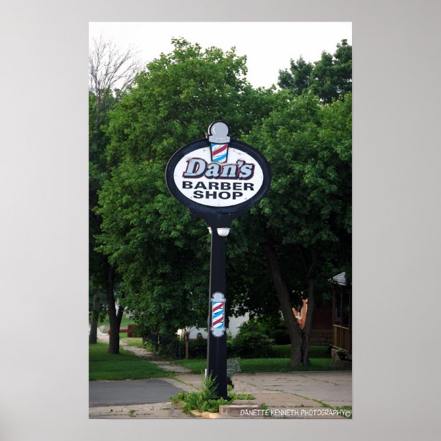 Dan's Barber Shop Poster (Vorne)