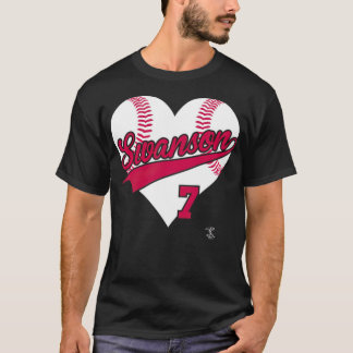 Dansby Swanson Baseball Herzenssport 90er Jahre T-Shirt