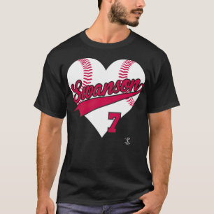 Dansby Swanson Baseball Herzenssport 90er T-Shirt