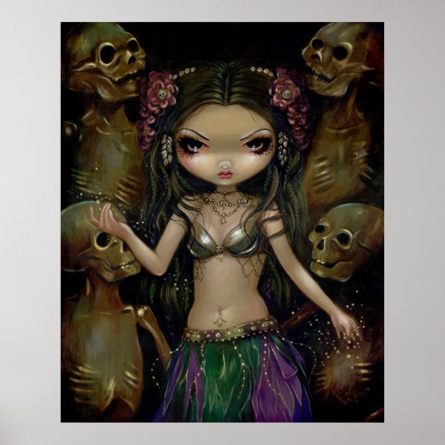Danse Macabre - Tribal Fusion - gotische Fee Print Poster (Vorne)