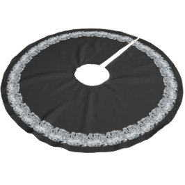 Danse makaberes Schwarzes Polyester Weihnachtsbaumdecke