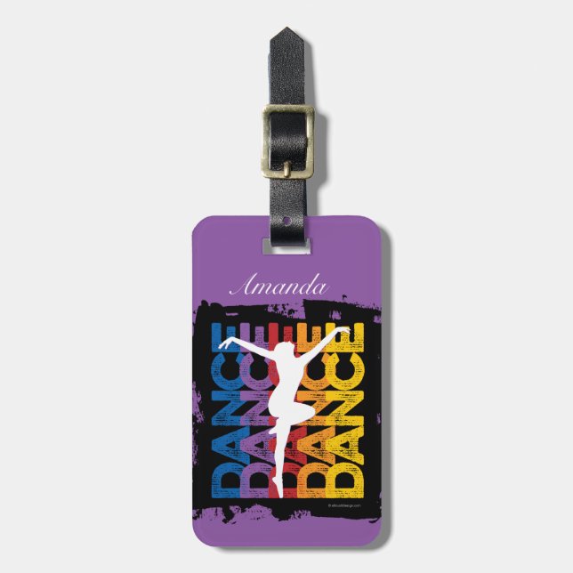 Danse und Lettres (Tanz) Gepäckanhänger (Vorderseite vertikal)