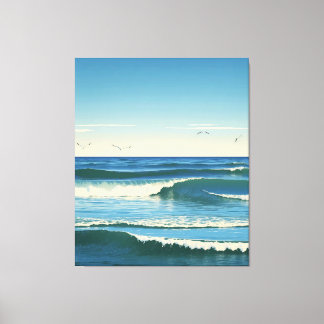 Dansende Golven onder de Hemel Leinwanddruck