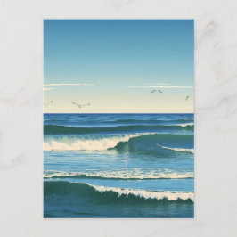 Dansende Golven onder de Hemel Postkarte