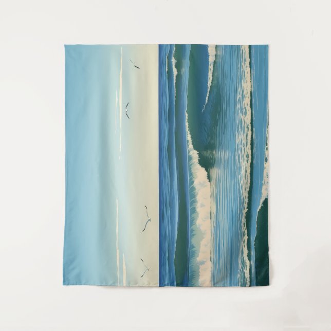 Dansende Golven onder de Hemel Wandteppich (Vorderseite)