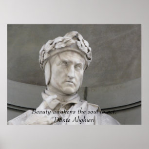 Dante Alighieri poster with a inspirational quote
