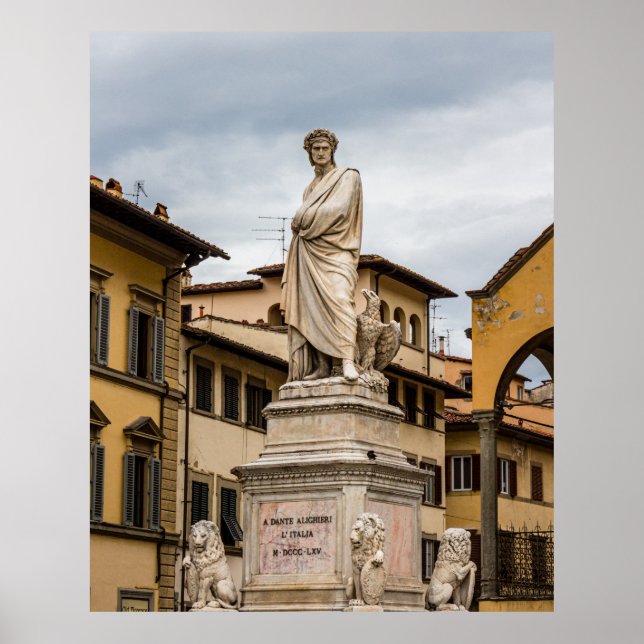 Dante Alighieri Statue Poster (Vorne)