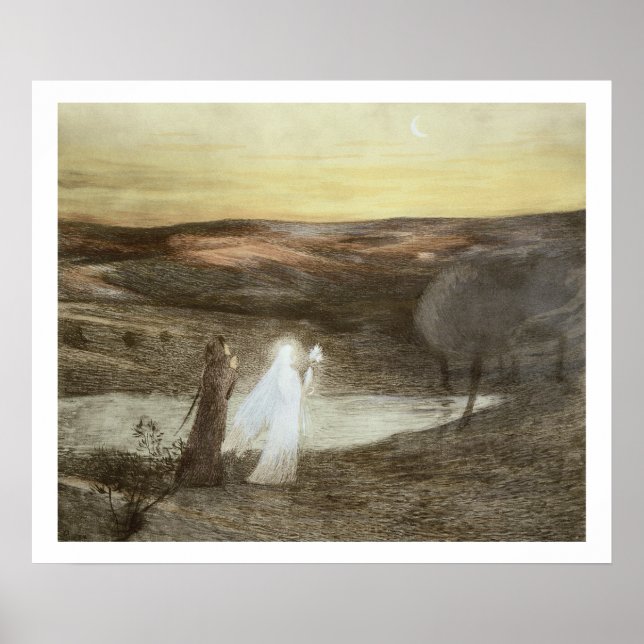 Dante and Beatrice, von 'L'Estampe Moderne', publ Poster (Vorne)