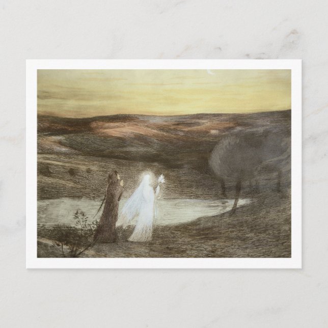 Dante and Beatrice, von 'L'Estampe Moderne', publ Postkarte (Vorderseite)