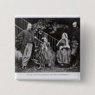 Dante, Christina, Frances und William Rossetti Button