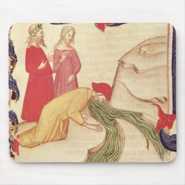 Dante, der bevor dem Hereinkommen sich reinigt Mousepad (Vorne)