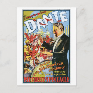 Dante ~ Der geheimnisvolle Magier Vintage-Zauberku Postkarte