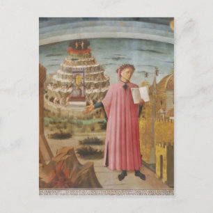 Dante & die Göttliche Komödie Vintage-Kunstaccesso Postkarte