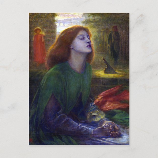 Dante Gabriel Rossetti Beata Beatrix Postkarte (Vorderseite)