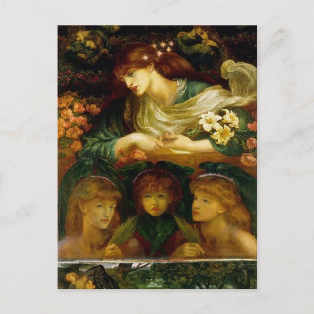 Dante Gabriel Rossetti - Der gesegnete Damozel Postkarte (Vorderseite)
