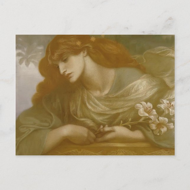 Dante Gabriel Rossetti: Die gesegnete Damozel-Stud Postkarte (Vorderseite)