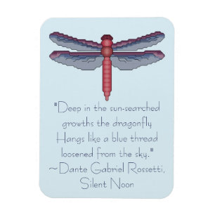 Dante Gabriel Rossetti Dragonfly Zitat Magnet