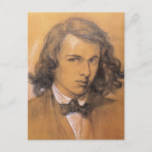 Dante Gabriel Rossetti - Selbstportrait Postkarte