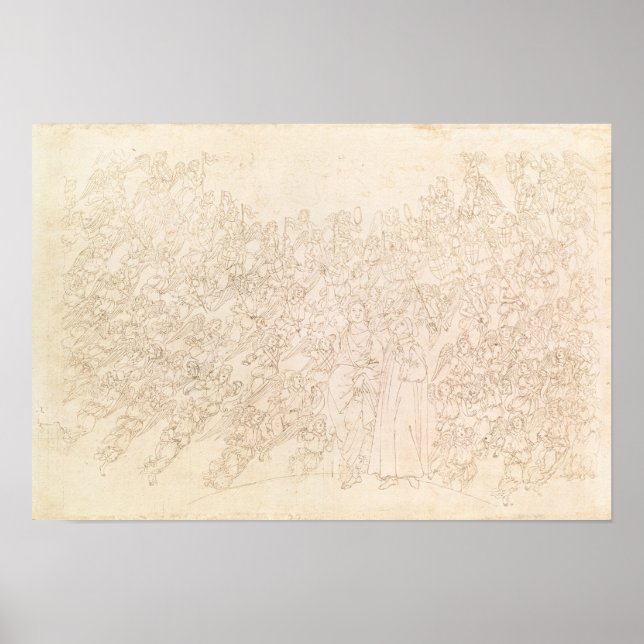 Dante und Beatrice, aus Dantes `Göttlicher Poster (Vorne)