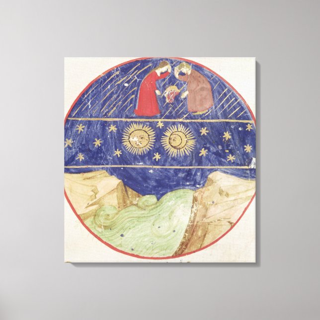 Dante und Beatrice Leinwanddruck (Vorderseite)