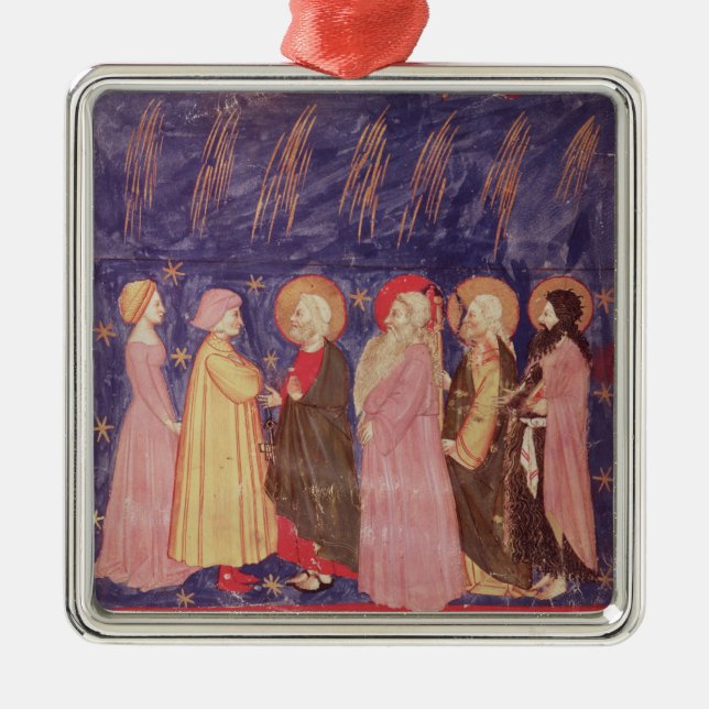 Dante und Beatrice mit den Heiligen des Paradieses Ornament Aus Metall (Vorne)