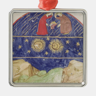 Dante und Beatrice Silbernes Ornament