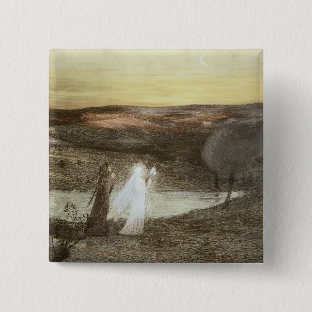 Dante und Beatrice, von "L'Estampe Moderne", publ Button (Vorderseite)