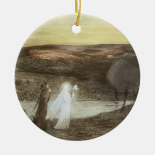 Dante und Beatrice, von "L'Estampe Moderne", publ Keramik Ornament