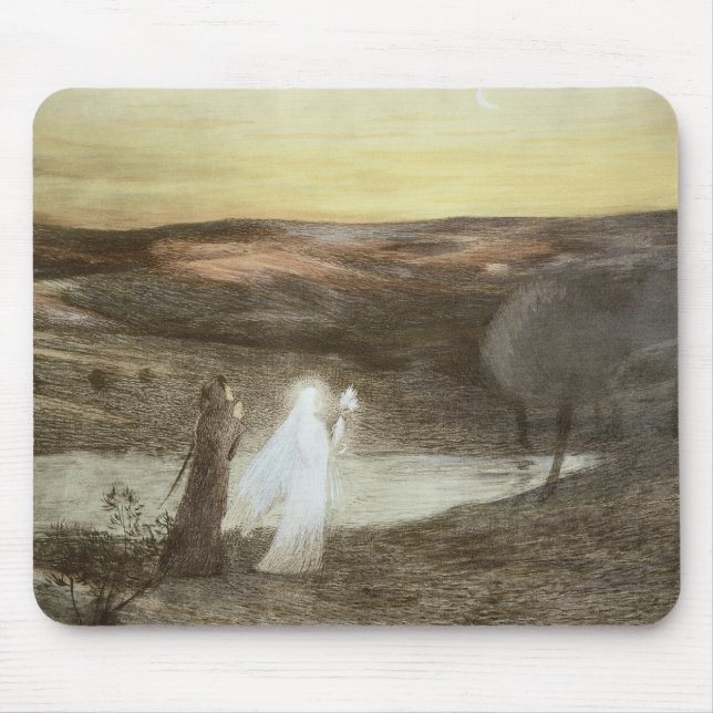 Dante und Beatrice, von "L'Estampe Moderne", publ Mousepad (Vorne)
