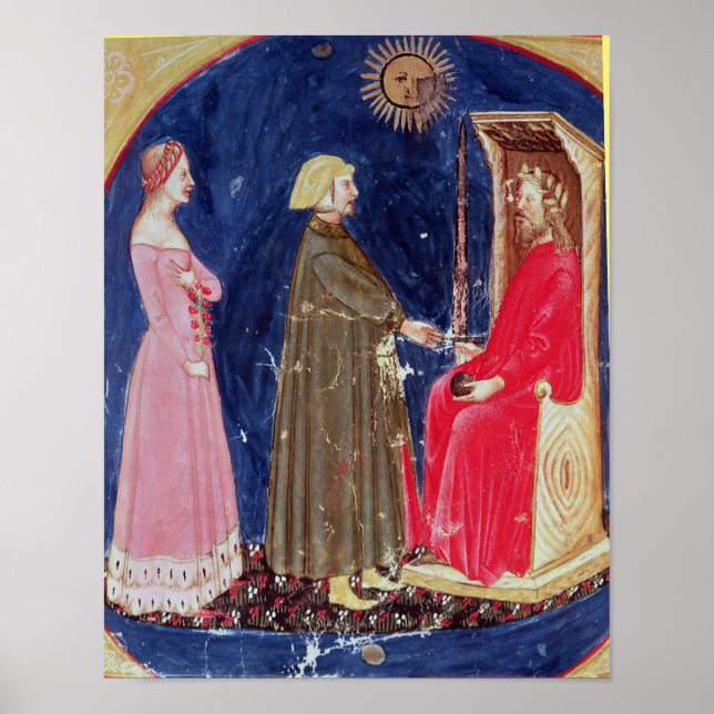 Dante und Beatrice vor Justinian Poster (Vorne)